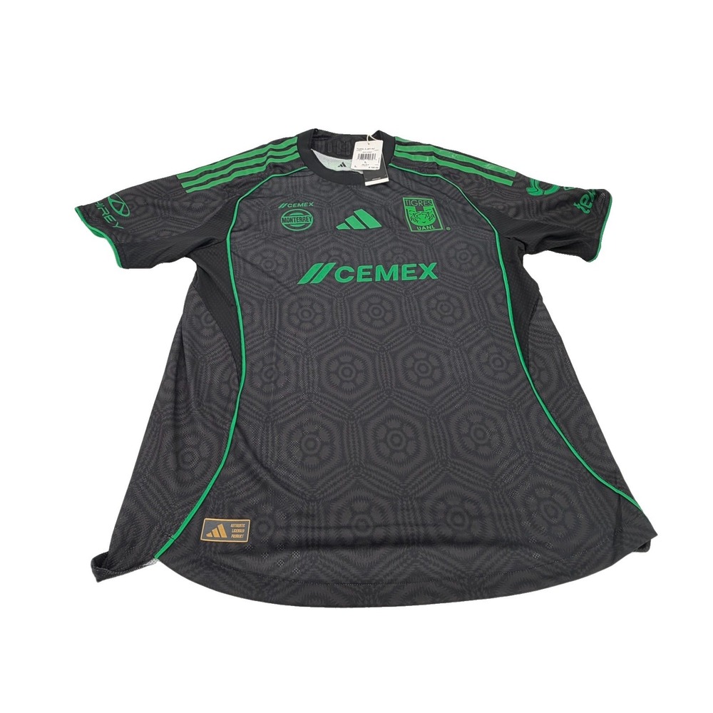 (MSRP $150) Size Large- adidas Tigres UANL Authentic 3rd Jersey Black JJ2223